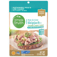 3 PACK of Simple TruthSimple Truth Pole & Line Skipjack Chunk Light Tuna in Spring Water with Sea Salt -- 2.5 oz