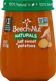 3 PACK of Beech-Nut Naturals Stage 1 Baby Food Jar Just Sweet Potatoes -- 4 oz