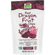 3 PACK OF Now Foods, Real Foods, Red Dragon Fruit Chips, 2 oz (57 g)