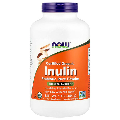 <img alt="NOW Foods, Certified Organic Inulin, Prebiotic Pure Powder, 1 lb (454 g)" title="NOW Foods, Certified Organic Inulin, Prebiotic Pure Powder, 1 lb (454 g),733739029515"
