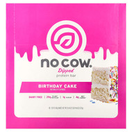 <img alt="No Cow, Dipped Protein Bar, Birthday Cake, 12 Bars, 2.12 oz (60 g) Each" title="No Cow, Dipped Protein Bar, Birthday Cake, 12 Bars, 2.12 oz (60 g) Each,852346005955"