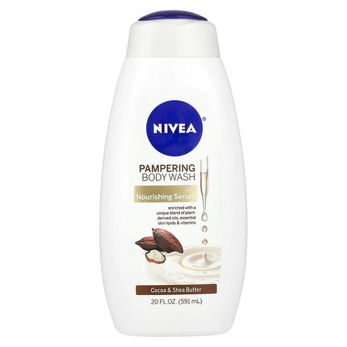 <img alt="Nivea, Pampering Body Wash, Cocoa & Shea Butter, 20 fl oz (591 ml)" title="Nivea, Pampering Body Wash, Cocoa & Shea Butter, 20 fl oz (591 ml),072140026196"
