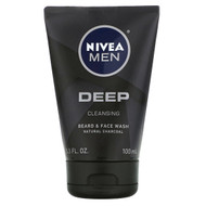 3 PACK OF Nivea, Men, Deep Cleansing Beard & Face Wash, 3.3 fl oz (100 ml)