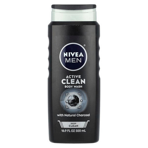 <img alt="Nivea, Men, Active Clean Body Wash, With Natural Charcoal, Deep Clean, 16.9 fl oz (500 ml)" title="Nivea, Men, Active Clean Body Wash, With Natural Charcoal, Deep Clean, 16.9 fl oz (500 ml),072140018023"