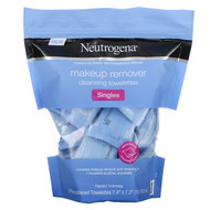 3 PACK OF Neutrogena,  Makeup Remover Cleansing Towelettes, Singles, 20 Pre-Moistened Towelettes