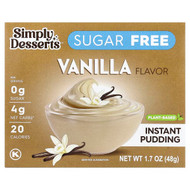<img alt="3 PACK of Simply Desserts, Plant-Based Instant Pudding, Sugar Free, Vanilla, 1.7 oz (48 g)" title="3 PACK of Simply Desserts, Plant-Based Instant Pudding, Sugar Free, Vanilla, 1.7 oz (48 g),751217950038"