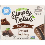 3 PACK OF Natural Simply Delish, Natural Instant Pudding, Chocolate, 1.7 oz (48 g)