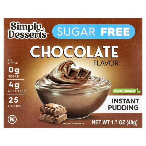 <img alt="3 PACK of Simply Desserts, Plant-Based Instant Pudding, Chocolate, 1.7 oz (48 g)" title="3 PACK of Simply Desserts, Plant-Based Instant Pudding, Chocolate, 1.7 oz (48 g),751217950007"