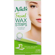 3 PACK OF Nads, Facial Wax Strips, 24 Strips