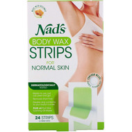 Nads, Body Wax Strips, For Normal Skin, 24 Strips