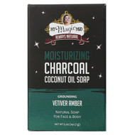 3 PACK OF My Magic Mud, Charcoal, Coconut Oil Soap, Grounding Vetiver Amber, 5 oz (141.7 g)