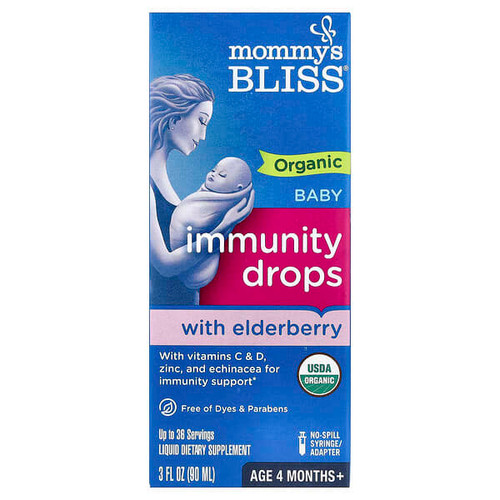 <img alt="Mommys Bliss, Organic Baby Immunity Drops With Elderberry, Age 4 Months+, 3 fl oz (90 ml)" title="Mommys Bliss, Organic Baby Immunity Drops With Elderberry, Age 4 Months+, 3 fl oz (90 ml),679234051425"