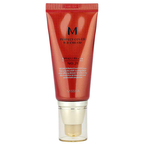 <img alt="Missha, M Perfect Cover B.B Cream, SPF 42 PA+++, No. 21 Light Beige, 1.69 fl oz (50 ml)" title="Missha, M Perfect Cover B.B Cream, SPF 42 PA+++, No. 21 Light Beige, 1.69 fl oz (50 ml),8806185793117"
