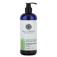 3 PACK OF Mill Creek Botanicals, Shower & Shave Gel, Lemongrass, 14 fl oz (414 ml)