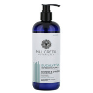 3 PACK OF Mill Creek Botanicals, Shower & Shave Gel, Eucalyptus, 14 fl oz (414 ml)