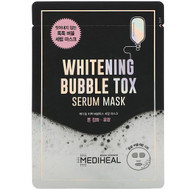 3 PACK OF Mediheal, Whitening Bubble Tox Serum Mask, 1 Sheet, 21 ml