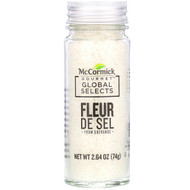 3 PACK OF McCormick Gourmet Global Selects, Fleur De Sel From Guerande, 2.64 oz (74 g)