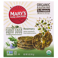 3 PACK OF Marys Gone Crackers, Super Seed Crackers, Rosemary, 5 oz (141 g)