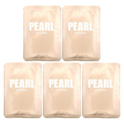 <img alt="Lapcos, Pearl Beauty Sheet Mask Set, Brightening, 5 Sheets, 0.81 fl oz (24 ml) Each" title="Lapcos, Pearl Beauty Sheet Mask Set, Brightening, 5 Sheets, 0.81 fl oz (24 ml) Each,818929020364"
