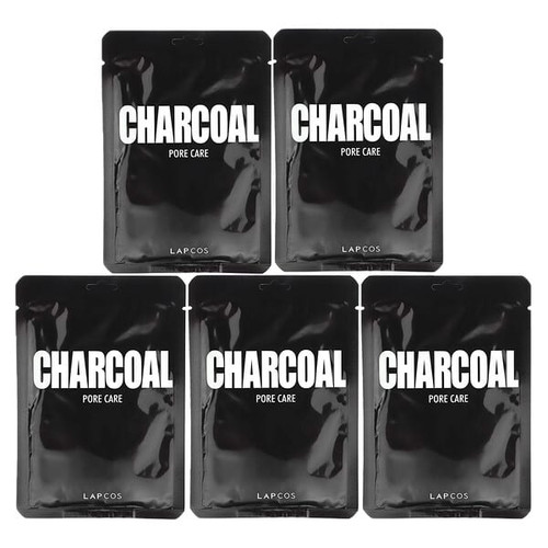 <img alt="Lapcos, Charcoal Beauty Sheet Mask Set, Pore Care, 5 Sheets, 0.84 fl oz (25 ml) Each" title="Lapcos, Charcoal Beauty Sheet Mask Set, Pore Care, 5 Sheets, 0.84 fl oz (25 ml) Each,818929020371"