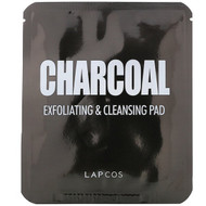 Lapcos, Charcoal, Exfoliating & Cleansing Pad, 5 Pads, 0.24 fl oz ( 7 g) Each