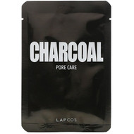 3 PACK OF Lapcos, Charcoal Sheet Mask, Pore Care, 1 Sheet, 0.84 fl oz (25 ml)