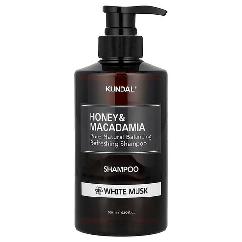 <img alt="Kundal, Honey & Macadamia, Shampoo, White Musk, 16.9 fl oz (500 ml)" title="Kundal, Honey & Macadamia, Shampoo, White Musk, 16.9 fl oz (500 ml),8809568740470"
