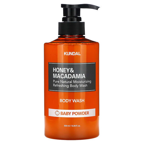 <img alt="Kundal, Honey & Macadamia, Body Wash, Baby Powder, 16.9 fl oz (500 ml)" title="Kundal, Honey & Macadamia, Body Wash, Baby Powder, 16.9 fl oz (500 ml),8809568740180"