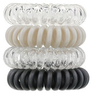 3 PACK OF Kitsch, Hair Coils, Charcoal, 4 Pieces