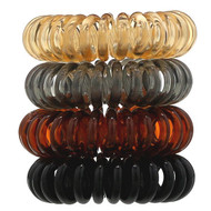 3 PACK OF Kitsch, Hair Coils, Brunette, 4 Pieces