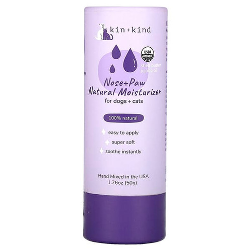 <img alt="Kin+Kind, Nose & Paw Natural Moisturizer, For Dogs & Cats, 1.76 oz (50 g)" title="Kin+Kind, Nose & Paw Natural Moisturizer, For Dogs & Cats, 1.76 oz (50 g),854362006152"