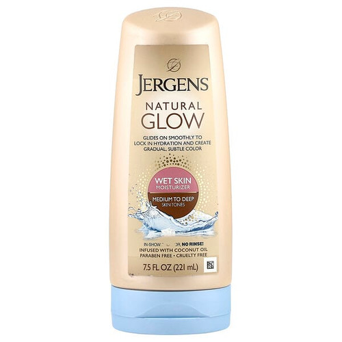 <img alt="Jergens, Natural Glow, Wet Skin Moisturizer, Medium to Deep Skin Tones, 7.5 fl oz (221 ml)" title="Jergens, Natural Glow, Wet Skin Moisturizer, Medium to Deep Skin Tones, 7.5 fl oz (221 ml),019100235519"
