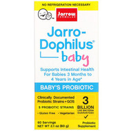 Jarrow Formulas, Jarro-Dophilus Baby, Babys Probiotic, 3 Months - 4 Years, 3 Billion Live Bacteria, 2.1 oz (60 g)