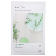 3 PACK OF Innisfree, My Real Squeeze Mask EX, Tea Tree, 1 Sheet, 0.67 fl oz (20 ml)