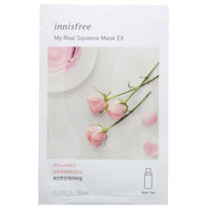 3 PACK OF Innisfree, My Real Squeeze Mask EX, Rose, 1 Sheet, 0.67 fl oz (20 ml)