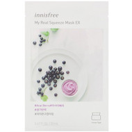 3 PACK OF Innisfree, My Real Squeeze Mask EX, Acai Berry, 1 Sheet, 0.67 fl oz (20 ml)