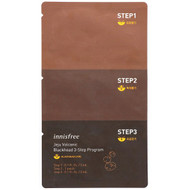 3 PACK OF Innisfree, Jeju Volcanic Blackhead 3-Step Program, 1 Set