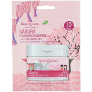 3 PACK OF Huangjisoo, Sakura, Peeling Radiance Pads, 10 Pads, 1.26 fl oz (36 g)
