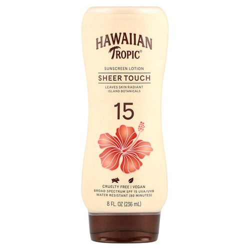 <img alt="Hawaiian Tropic, Sheer Touch, Sunscreen Lotion, SPF 15, 8 fl oz (236 ml)" title="Hawaiian Tropic, Sheer Touch, Sunscreen Lotion, SPF 15, 8 fl oz (236 ml),075486087463"