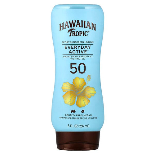<img alt="Hawaiian Tropic, Everyday Active, Sport Sunscreen Lotion, SPF 50, Light Tropical, 8 fl. oz (236 ml)" title="Hawaiian Tropic, Everyday Active, Sport Sunscreen Lotion, SPF 50, Light Tropical, 8 fl. oz (236 ml),075486091170"