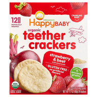 <img alt="Happy Family Organics, Happy Baby, Organic Teether Crackers, Strawberry & Beet with Amaranth, 12 Packs, 0.14 oz (4 g) Each" title="Happy Family Organics, Happy Baby, Organic Teether Crackers, Strawberry & Beet with Amaranth, 12 Packs, 0.14 oz (4 g) Each,819573015553"