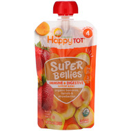 3 PACK OF Happy Family Organics, Happy Tot, Super Bellies, Organic Bananas, Carrots & Strawberries, 4 oz (113 g)