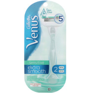 Gillette, Venus, Sensitive Extra Smooth, 1 Razor + 2 Cartridges