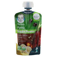 3 PACK OF Gerber, Smart Flow, Organic, Veggie Power, Purple Carrot, Banana, Acai with Cardamom, 3.5 oz (99 g)