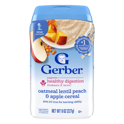 <img alt="Gerber, Cereal, 2nd Foods, Oatmeal Lentil Peach & Apple, 8 oz (227 g)" title="Gerber, Cereal, 2nd Foods, Oatmeal Lentil Peach & Apple, 8 oz (227 g),015000070090"