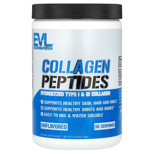 <img alt="EVLution Nutrition, Collagen Peptides, Unflavored, 11.64 oz (330 g)" title="EVLution Nutrition, Collagen Peptides, Unflavored, 11.64 oz (330 g),818901024601"