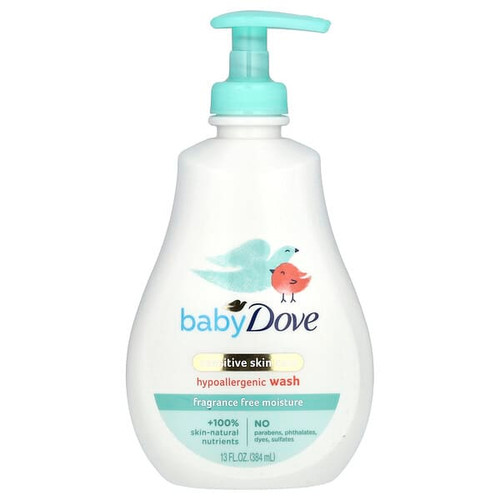 <img alt="Dove, Baby, Sensitive Skin Care, Hypoallergenic Wash, Fragrance Free, 13 fl oz (384 ml)" title="Dove, Baby, Sensitive Skin Care, Hypoallergenic Wash, Fragrance Free, 13 fl oz (384 ml),011111638532"