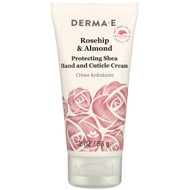 Derma E, Protective Shea Hand and Cuticle Cream, Rosehip & Almond, 2 oz (56 g)