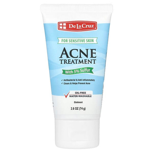 <img alt="De La Cruz, Acne Treatment Ointment with 5% Sulfur, For Sensitive Skin, 2.6 oz (74 g)" title="De La Cruz, Acne Treatment Ointment with 5% Sulfur, For Sensitive Skin, 2.6 oz (74 g),024286151652"