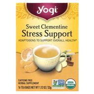 <img alt="Yogi Tea, Stress Support, Sweet Clementine, Caffeine Free, 16 Tea Bags, 1.12 oz (32 g)" title="Yogi Tea, Stress Support, Sweet Clementine, Caffeine Free, 16 Tea Bags, 1.12 oz (32 g),076950206984"